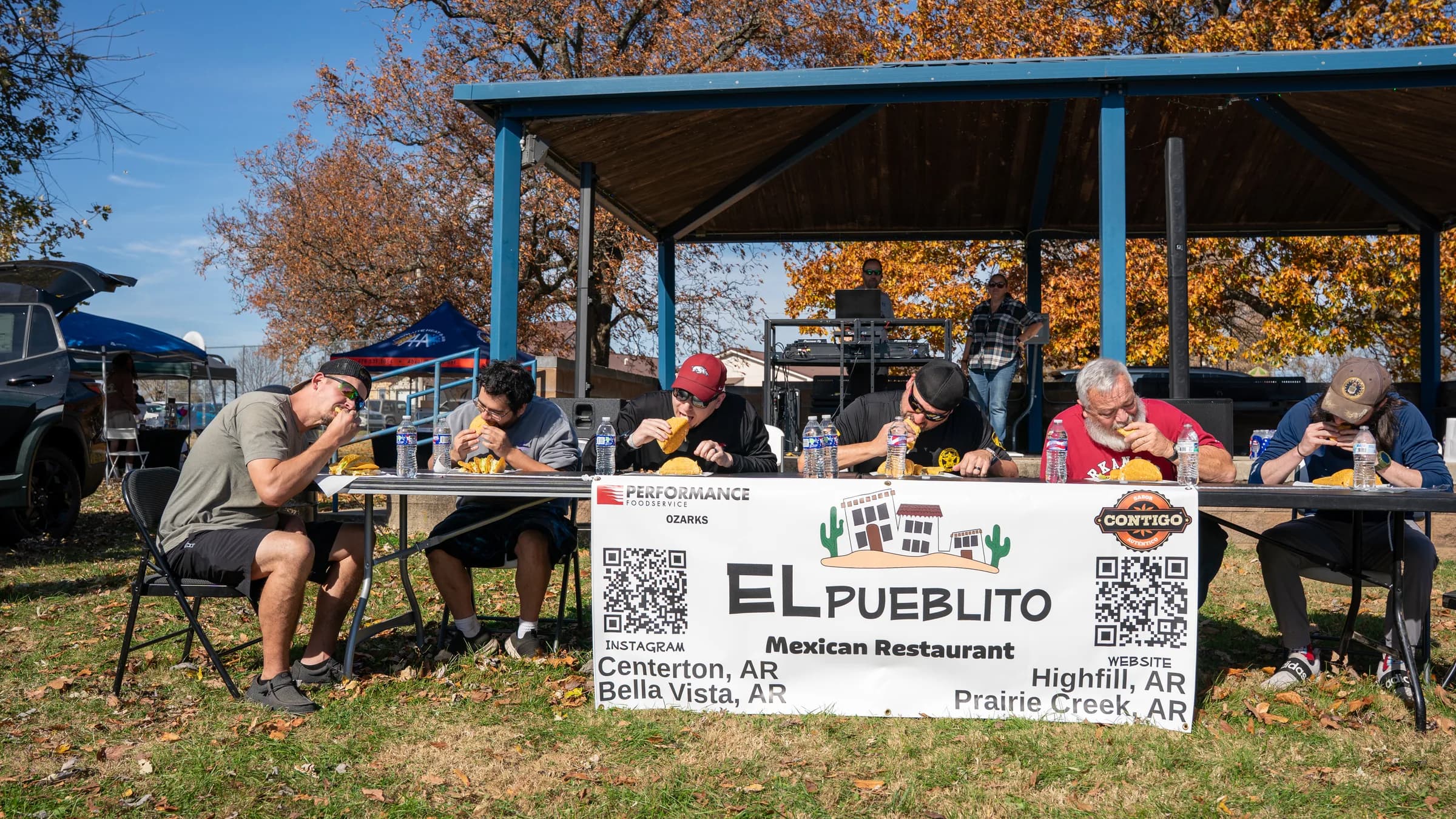 Taco eating contest at Spring Fest — El Pueblito Northwest Arkansas